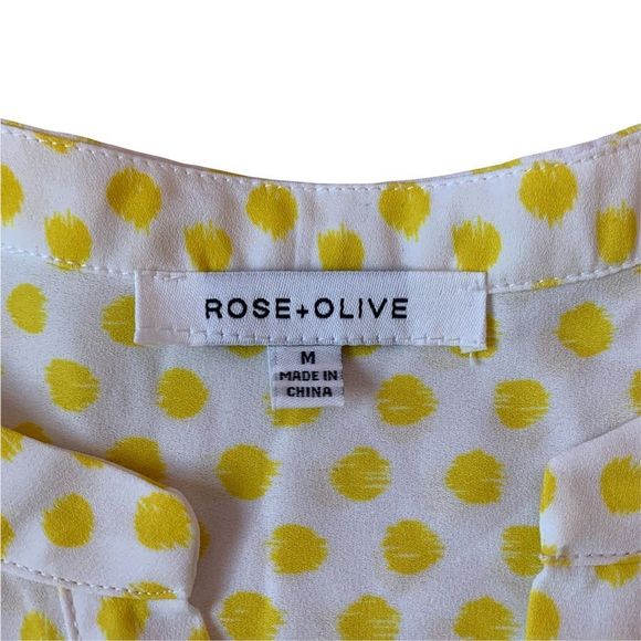 Rose + Olive Blouse Size Medium - Picture 6 of 8